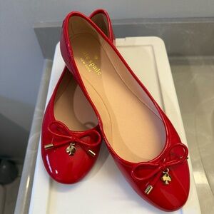 Kate Spade Maraschino Red Patent Leather Ballet Flats - 8.5